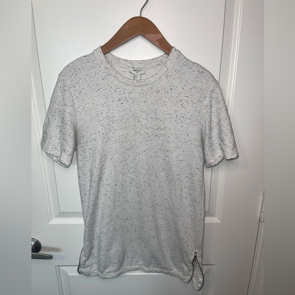 Forever 21 gray shirt with zipper sides